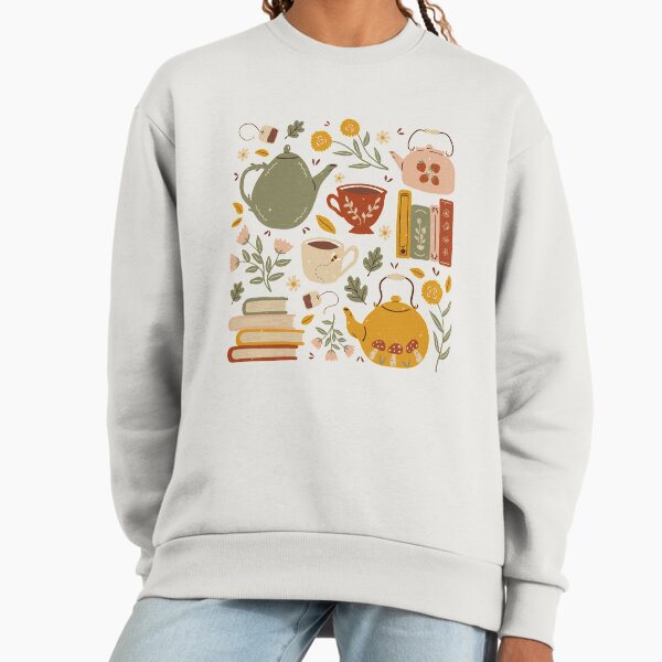 Flowery Books and Tea - Adult & Kids T-Shirts, Sweatshirts & Hoodies apparel design preview 1