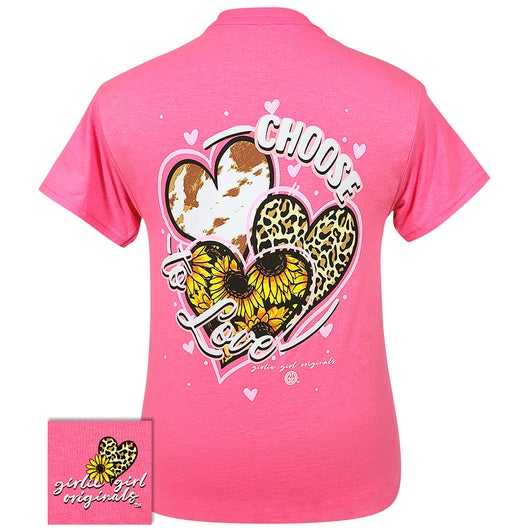 Girlie Girl Originals Choose Love Hearts - Adult & Kids T-Shirts, Sweatshirts & Hoodies apparel design preview 1
