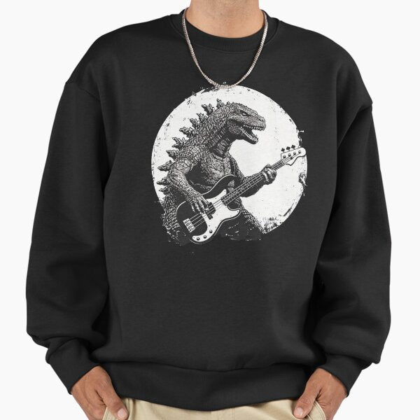 Godzilla Bass Guitar - Adult & Kids T-Shirts, Sweatshirts & Hoodies apparel design preview 1