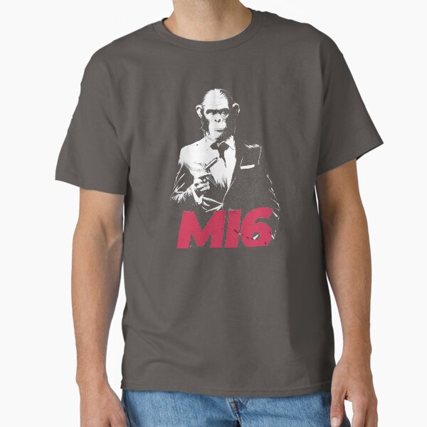 MI6 super spy His name is Chimp, Anzee - Adult & Kids T-Shirts, Sweatshirts & Hoodies apparel design preview 1