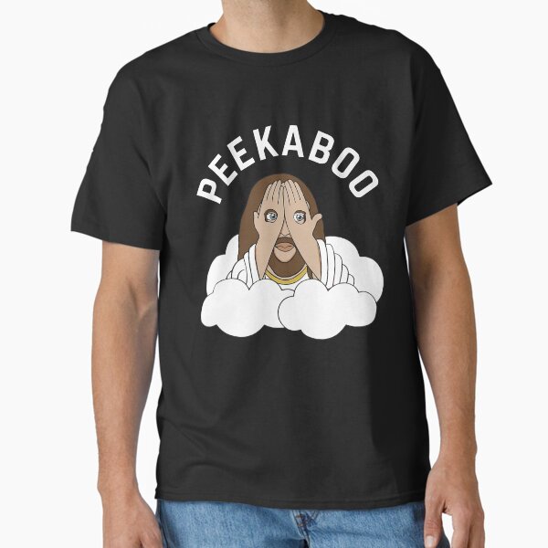 Peekaboo Jesus Funny Christian Sarcastic Meme - Adult & Kids T-Shirts, Sweatshirts & Hoodies apparel design preview 1