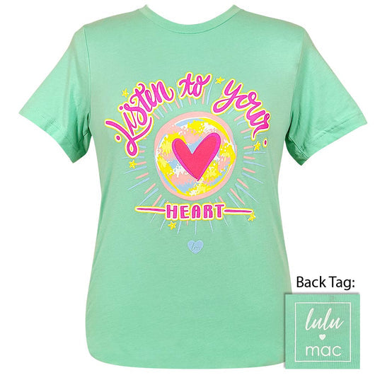 Girlie Girl Lulu Mac Listen To Your Heart Canvas - Adult & Kids T-Shirts, Sweatshirts & Hoodies apparel design preview 1