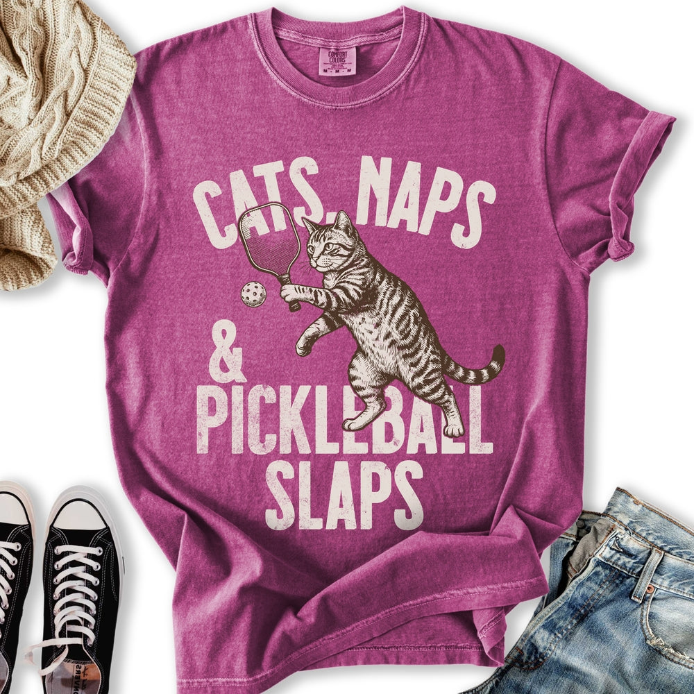 Pickleball Slaps Cat - Adult & Kids T-Shirts, Sweatshirts & Hoodies apparel design preview 1