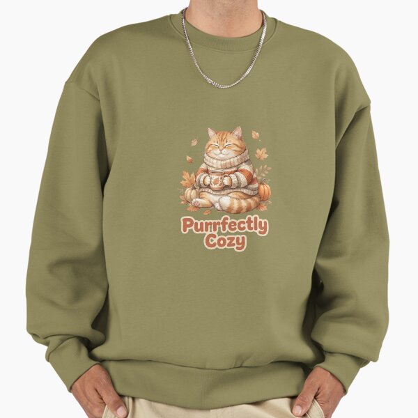Purrfectly Cozy Cute Fall Cat Pumpkin Autumn - Adult & Kids T-Shirts, Sweatshirts & Hoodies apparel design preview 1