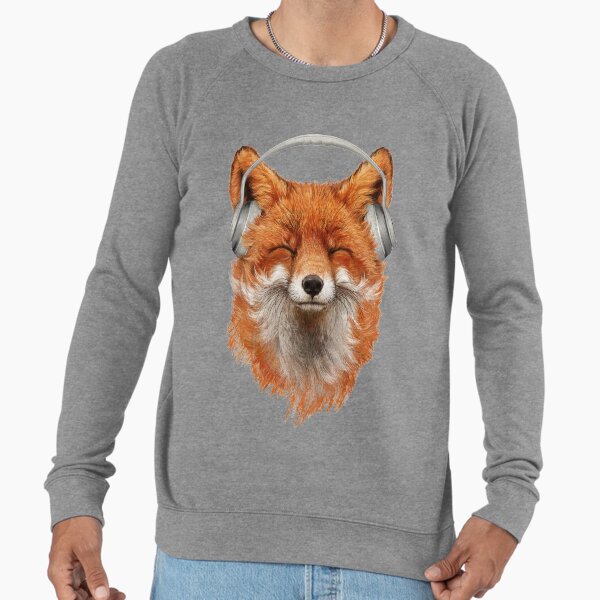 Smiling Musical Fox Lightweight - Adult & Kids T-Shirts, Sweatshirts & Hoodies apparel design preview 1