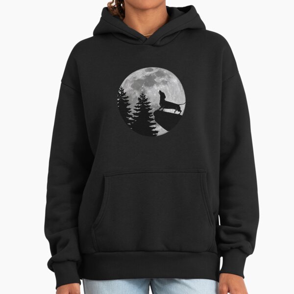 Dachshund howling in the moonlight - Adult & Kids T-Shirts, Sweatshirts & Hoodies apparel design preview 1