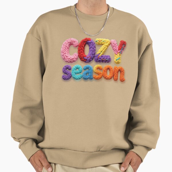 Cozy Season Knit Colorful Yarn Typography Fall Winter - Adult & Kids T-Shirts, Sweatshirts & Hoodies apparel design preview 1