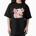 Cute Axolotl Drinking Coconut Kawaii Art, Pastel - Adult & Kids T-Shirts, Sweatshirts & Hoodies apparel design preview 1