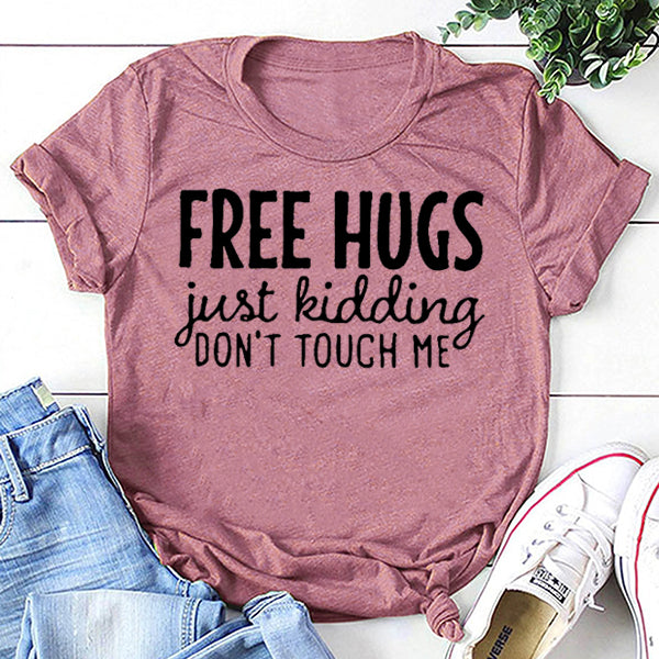 Free Hugs Fashion Letter Print Women Slogan - Adult & Kids T-Shirts, Sweatshirts & Hoodies apparel design preview 2