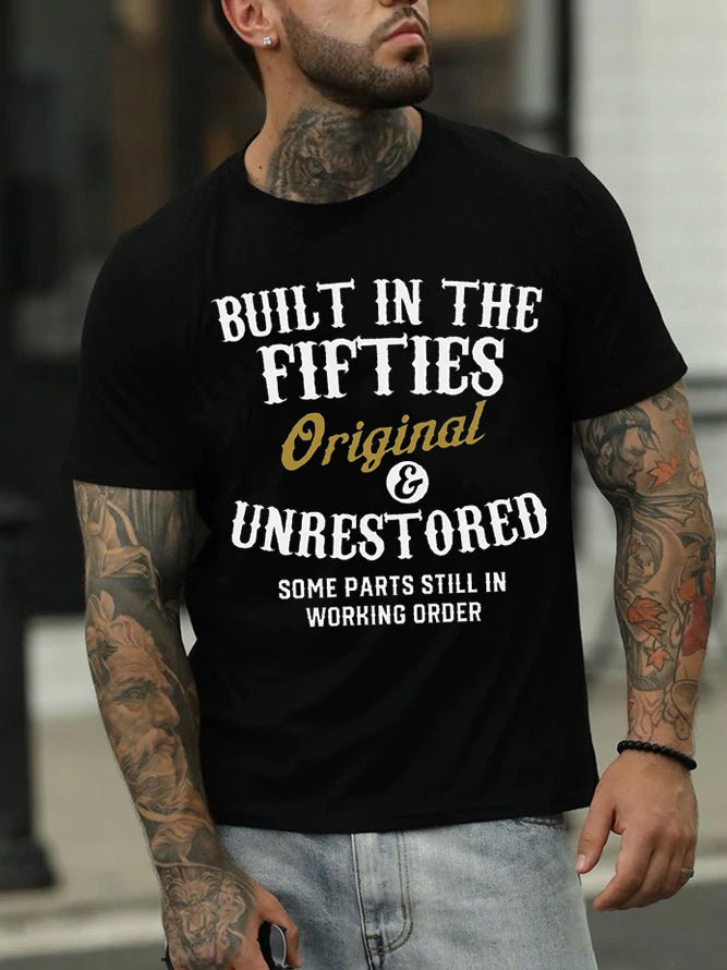Built In The Fifties Original Unrestored Some Parts - Adult & Kids T-Shirts, Sweatshirts & Hoodies apparel design preview 5