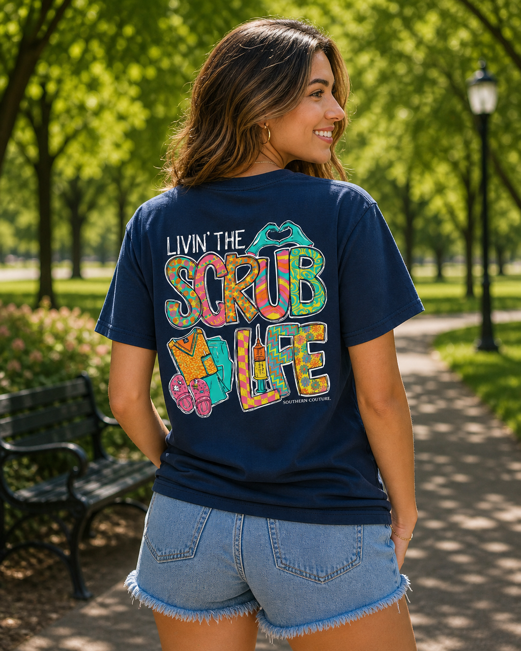 Southern Couture Classic Scrub Life Nurse - Adult & Kids T-Shirts, Sweatshirts & Hoodies apparel design preview 1