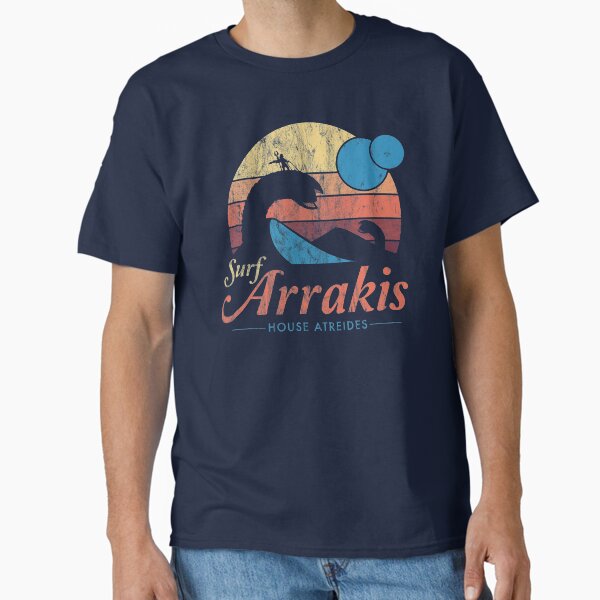 Visit Arrakis Vintage Distressed Surf Dune Sci Fi - Adult & Kids T-Shirts, Sweatshirts & Hoodies apparel design preview 1