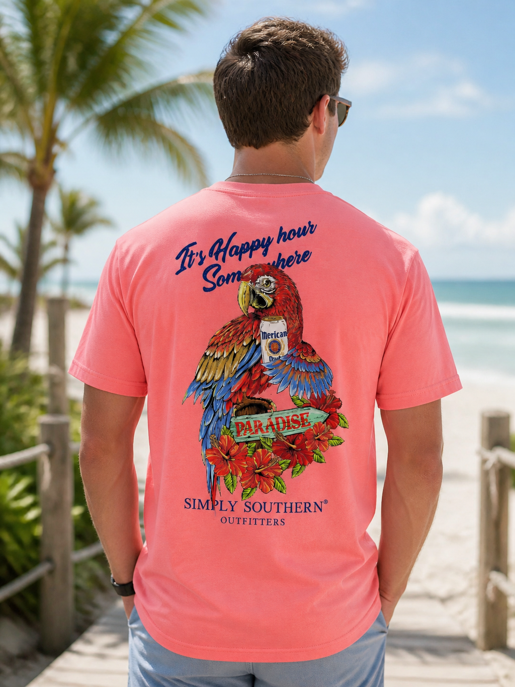 Simply Southern Happy Hour - Adult & Kids T-Shirts, Sweatshirts & Hoodies apparel design preview 1
