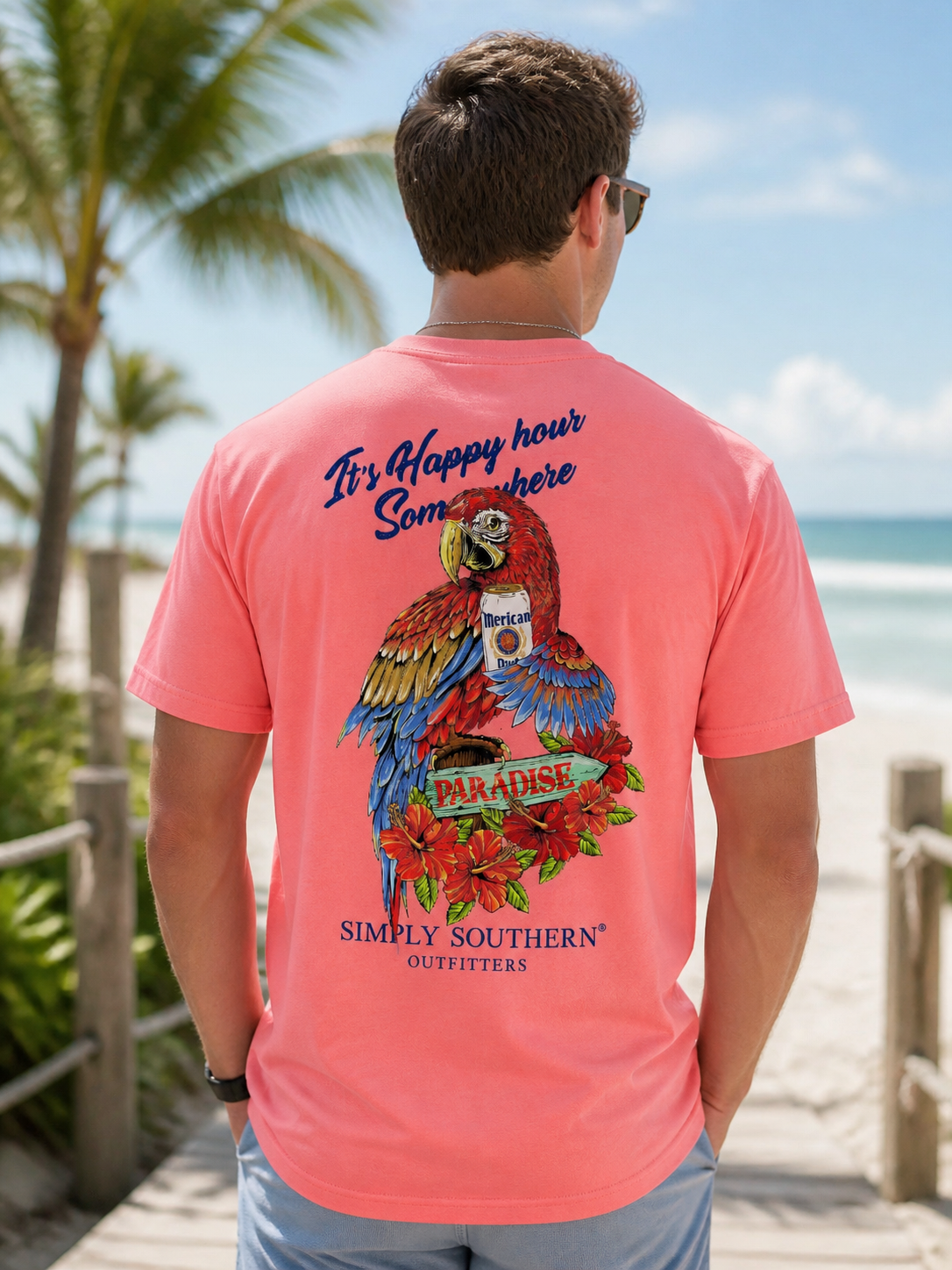 Simply Southern Happy Hour - Adult & Kids T-Shirts, Sweatshirts & Hoodies apparel design preview 1