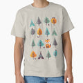Fox in the Forest on Gray - Adult & Kids T-Shirts, Sweatshirts & Hoodies apparel design preview 1
