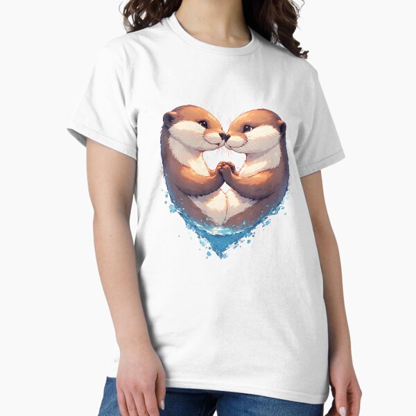 Significant Otters Heart Cute Couple - Adult & Kids T-Shirts, Sweatshirts & Hoodies apparel design preview 1