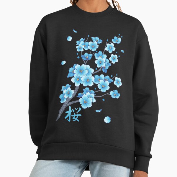 Falling Blue Sakura Cherry Blossom petals - Adult & Kids T-Shirts, Sweatshirts & Hoodies apparel design preview 1