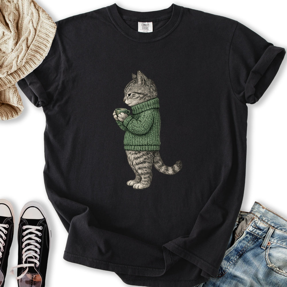 Cozy Tabby Cat - Adult & Kids T-Shirts, Sweatshirts & Hoodies apparel design preview 2