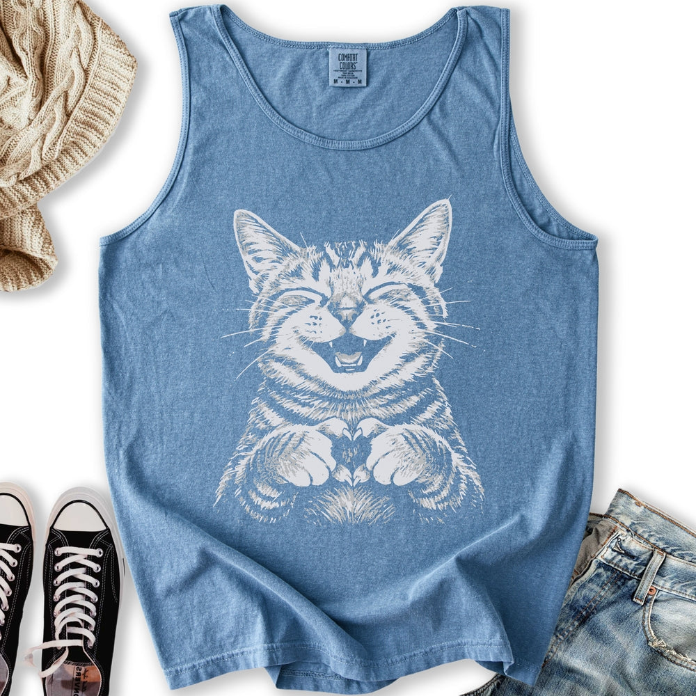 Cat Love Heart Tank - Adult & Kids T-Shirts, Sweatshirts & Hoodies apparel design preview 2