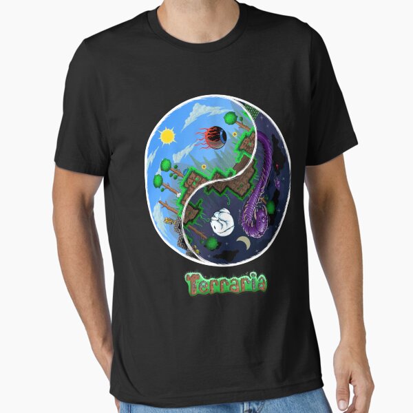Terraria Game Night And Day Horror Design - Adult & Kids T-Shirts, Sweatshirts & Hoodies apparel design preview 1