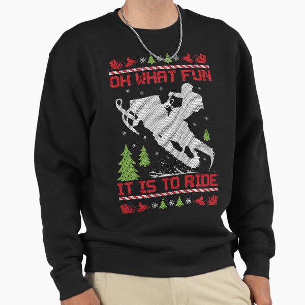 Snowmobile Christmas Fun Ride - Adult & Kids T-Shirts, Sweatshirts & Hoodies apparel design preview 1