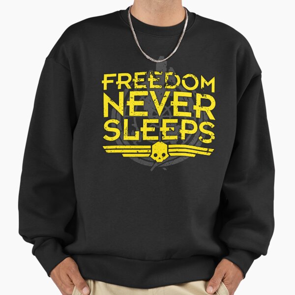 Freedom Never Sleeps (Battle Worn) - Adult & Kids T-Shirts, Sweatshirts & Hoodies apparel design preview 1