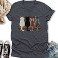 Four Cats Faux Yarn Printed V-Neck - Adult & Kids T-Shirts, Sweatshirts & Hoodies apparel design preview 1