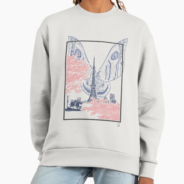 Mothra on Tokyo Tower - Adult & Kids T-Shirts, Sweatshirts & Hoodies apparel design preview 1
