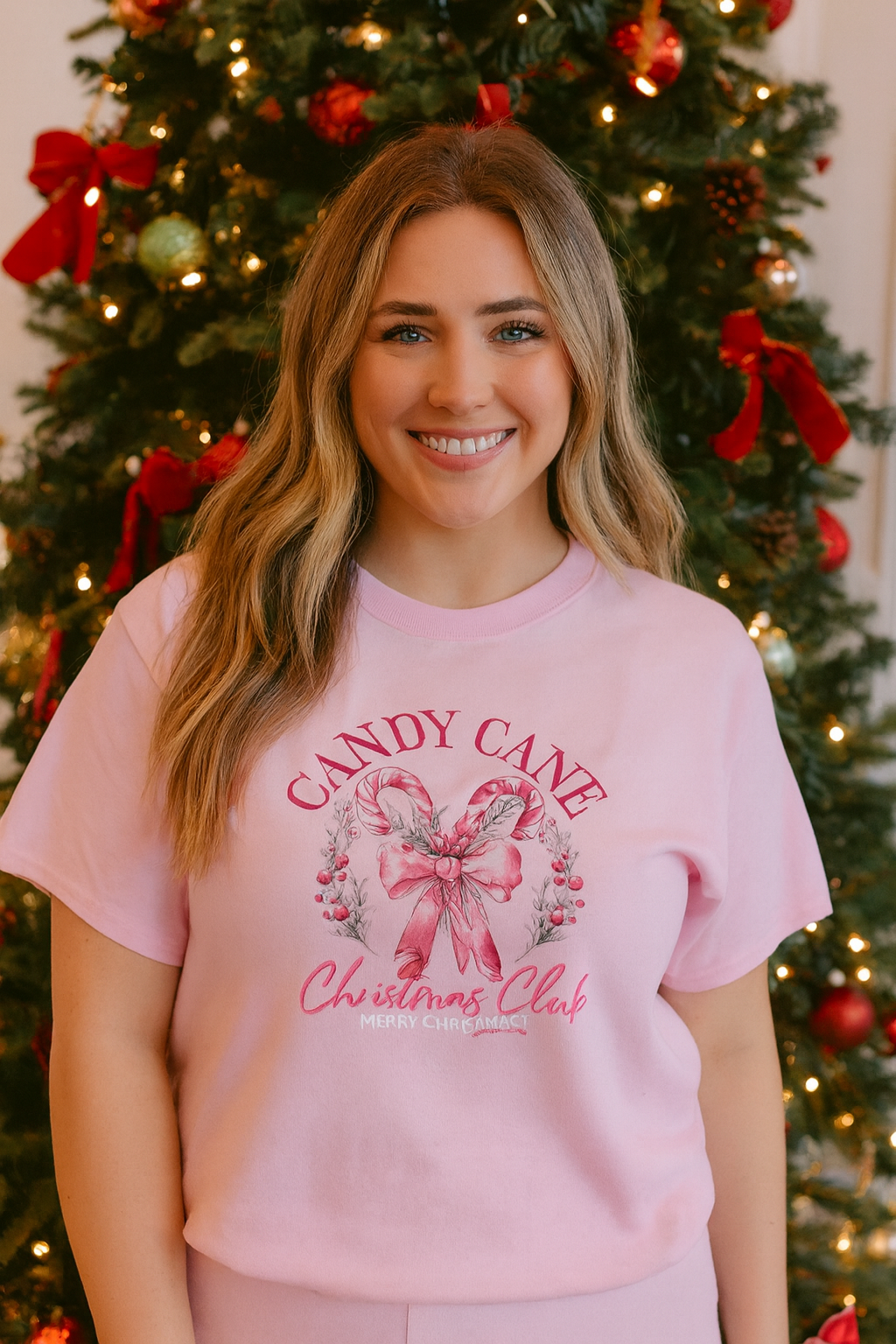 Southern Couture Soft Candy Cane Christmas Club - Adult & Kids T-Shirts, Sweatshirts & Hoodies apparel design preview 1