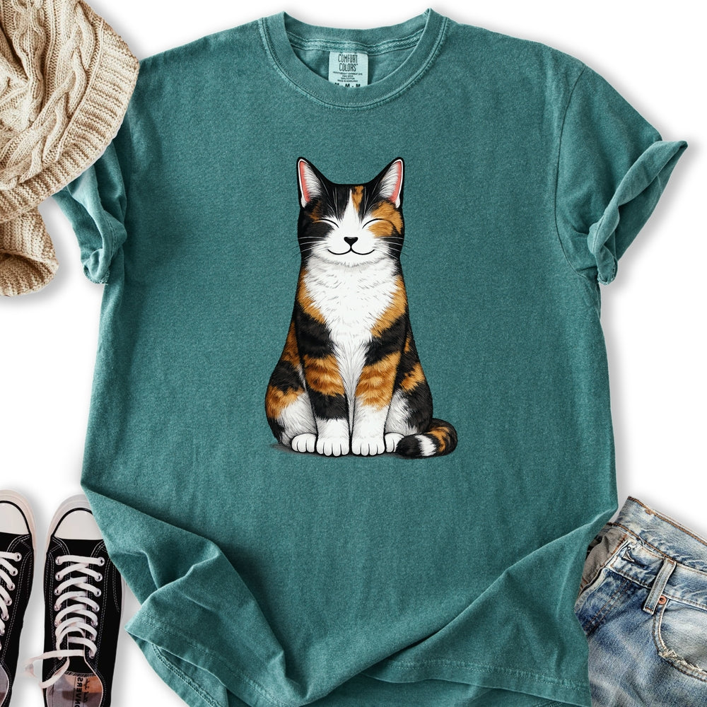 Smiling Calico Cat - Adult & Kids T-Shirts, Sweatshirts & Hoodies apparel design preview 2