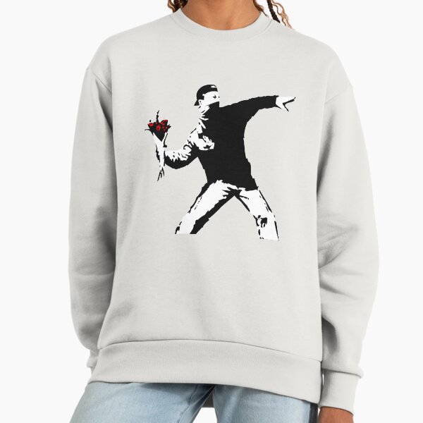 Banksy Flower Thrower! - Adult & Kids T-Shirts, Sweatshirts & Hoodies apparel design preview 1
