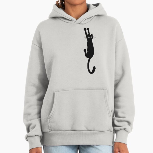 Black Cat Holding On - Adult & Kids T-Shirts, Sweatshirts & Hoodies apparel design preview 1