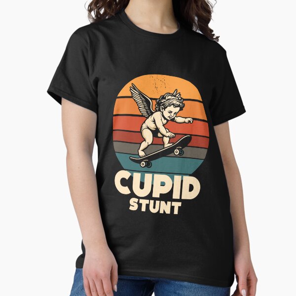 Funny Cupid Stunt Spoonerism Retro Skateboard Angel - Adult & Kids T-Shirts, Sweatshirts & Hoodies apparel design preview 1