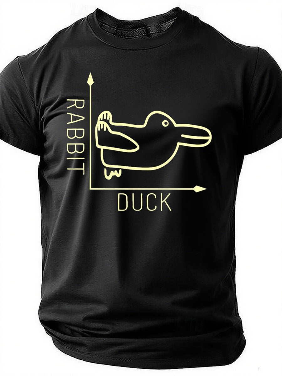 Rabbit Duck Print Men Slogan - Adult & Kids T-Shirts, Sweatshirts & Hoodies apparel design preview 1
