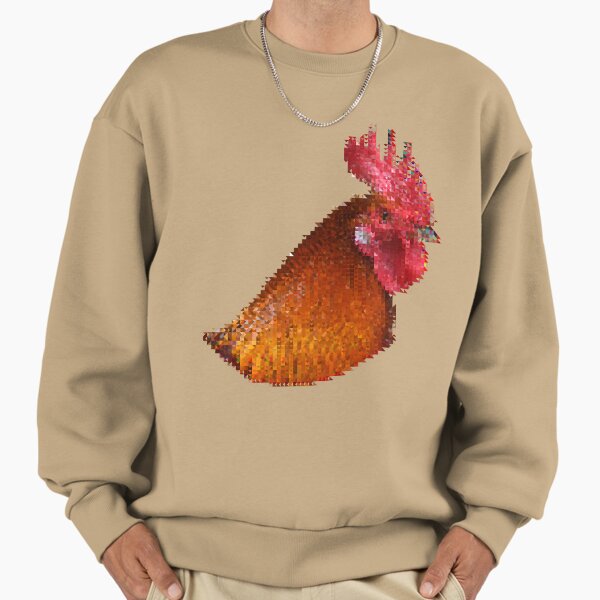 Pixelated styled chicken profile - Adult & Kids T-Shirts, Sweatshirts & Hoodies apparel design preview 1