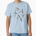 Blue Sky Swallow Flight - Adult & Kids T-Shirts, Sweatshirts & Hoodies apparel design preview 1