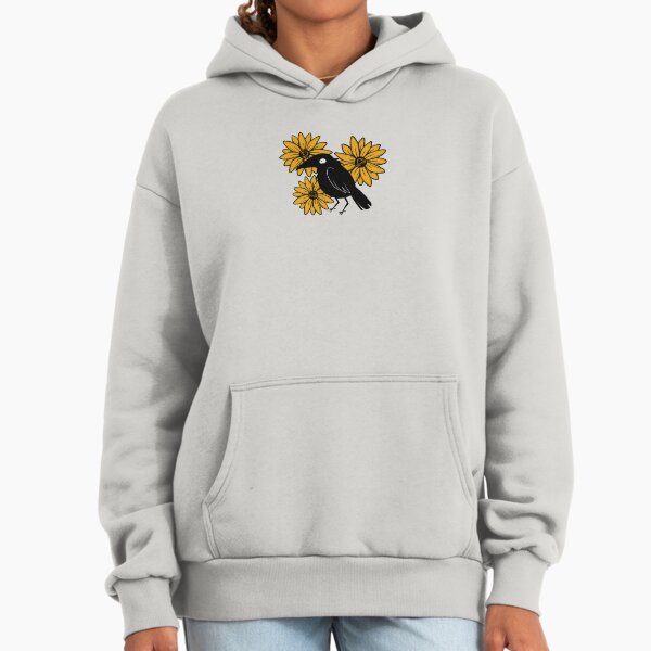 Crow and Sun Flowers - Adult & Kids T-Shirts, Sweatshirts & Hoodies apparel design preview 1