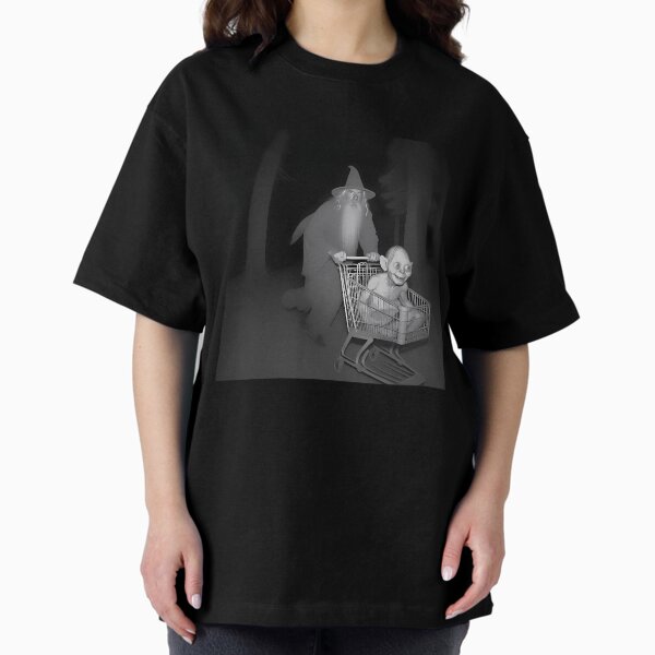 Grey W.i.z.a.r.d Pushing G.o.l.l.u.m Meme - Adult & Kids T-Shirts, Sweatshirts & Hoodies apparel design preview 1