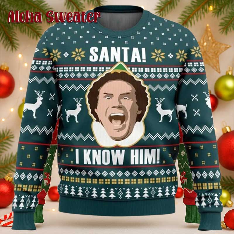 Elf Genuine Movie Buddy The Elf Ugly Christmas Sweater product image