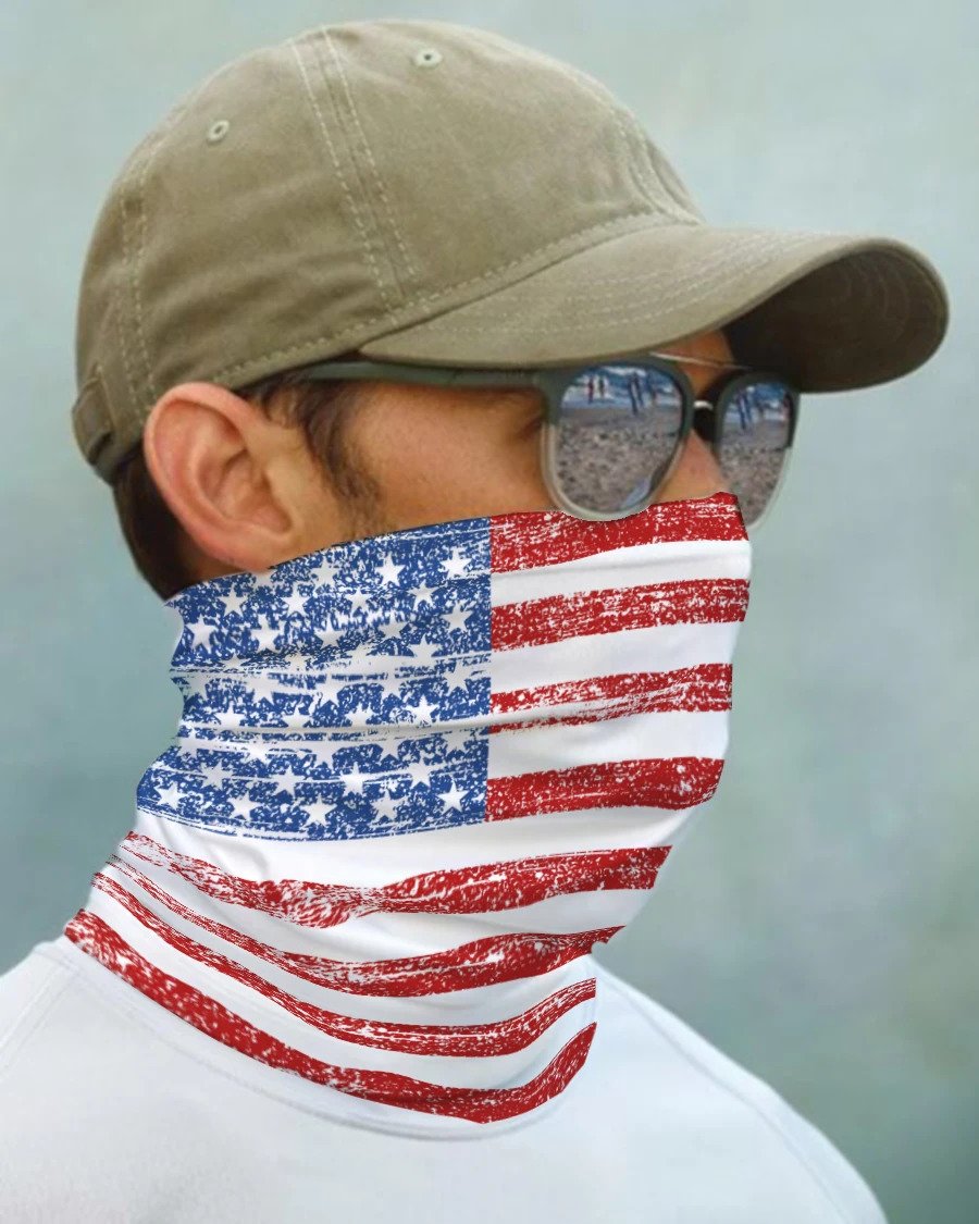 Tortuga Moon American USA Protective Mask Neck Gaiter - Adult & Kids T-Shirts, Sweatshirts & Hoodies apparel design preview 1