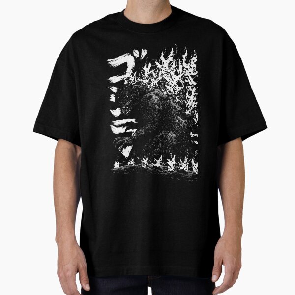 Gojira Millenium godzilla 2000 minus 1 shin b&w - Adult & Kids T-Shirts, Sweatshirts & Hoodies apparel design preview 1