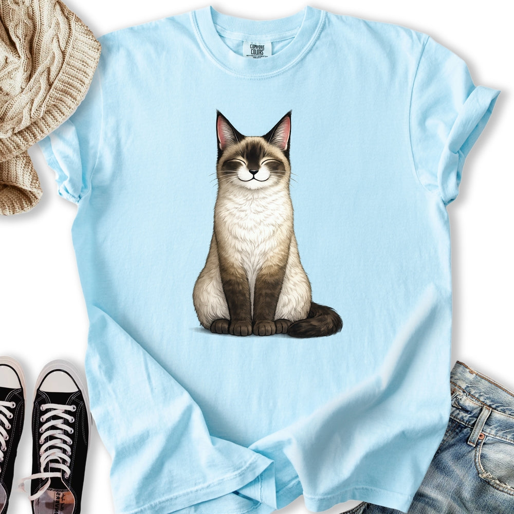 Smiling Siamese Cat - Adult & Kids T-Shirts, Sweatshirts & Hoodies apparel design preview 1