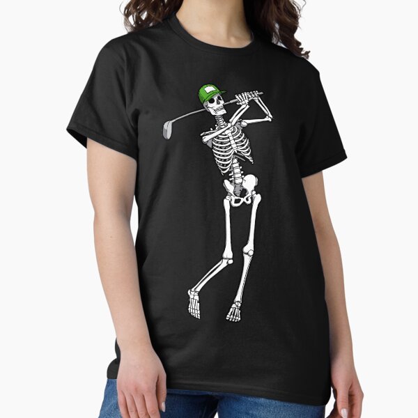 Golf Funny Golfing Skeleton Golfer Halloween Pattern - Adult & Kids T-Shirts, Sweatshirts & Hoodies apparel design preview 1