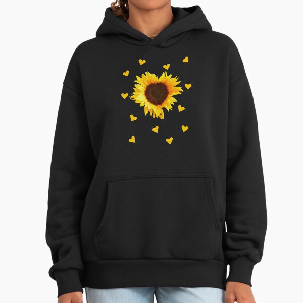 Sunflower, heart, hearts, flower, yellow, floral - Adult & Kids T-Shirts, Sweatshirts & Hoodies apparel design preview 1