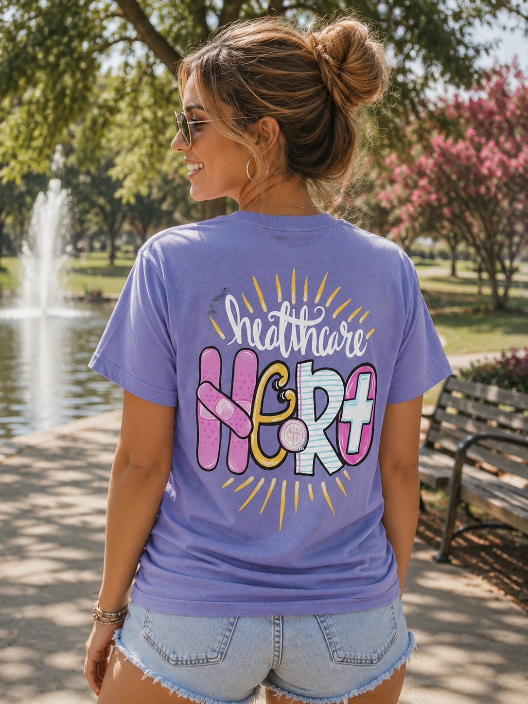 Girlie Girl Originals Preppy Healthcare Hero Nurse - Adult & Kids T-Shirts, Sweatshirts & Hoodies apparel design preview 1