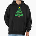 Christmas Tree Meeples with Lights Tabletop Black - Adult & Kids T-Shirts, Sweatshirts & Hoodies apparel design preview 1
