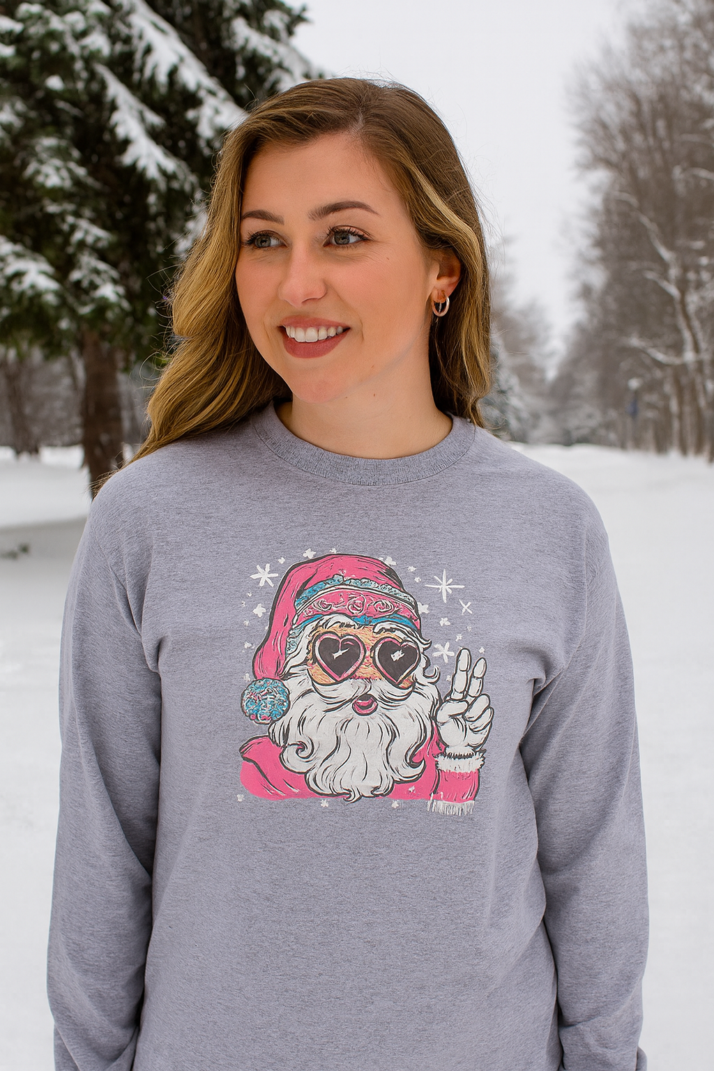 Southern Couture Soft Disco Santa Holiday - Adult & Kids T-Shirts, Sweatshirts & Hoodies apparel design preview 1