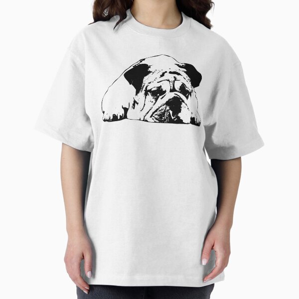 Bulldog Black and White Minimalistic Abstract Art - Adult & Kids T-Shirts, Sweatshirts & Hoodies apparel design preview 1