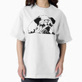 Bulldog Black and White Minimalistic Abstract Art - Adult & Kids T-Shirts, Sweatshirts & Hoodies apparel design preview 1
