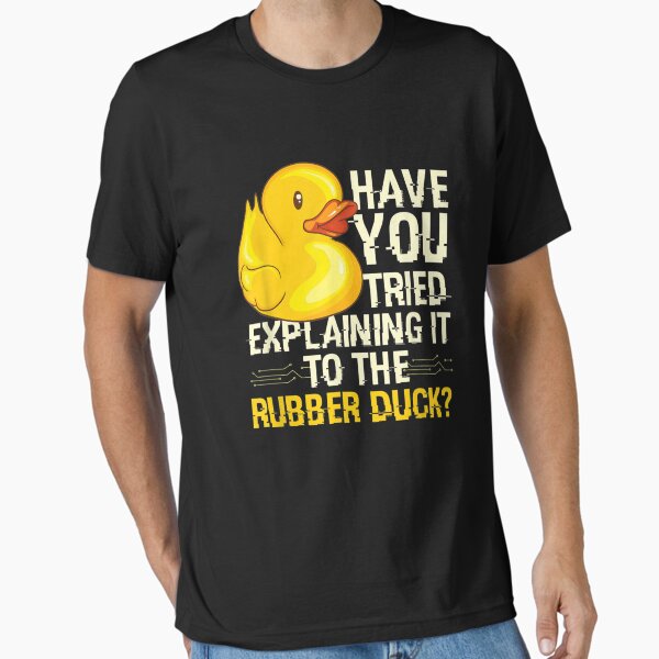 Funny Programmer Rubber Duck Debugging, Gift Design - Adult & Kids T-Shirts, Sweatshirts & Hoodies apparel design preview 1